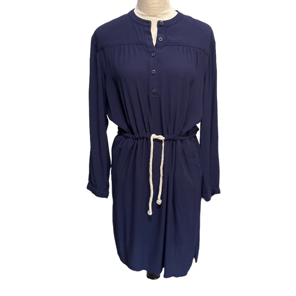 J. Crew Navy Long Sleeve Dress